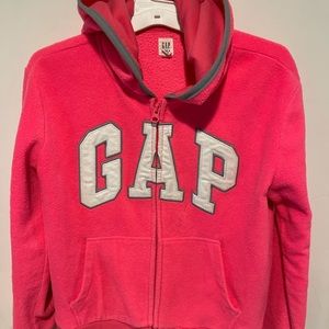 Pink fleece hoodie sweater for girls